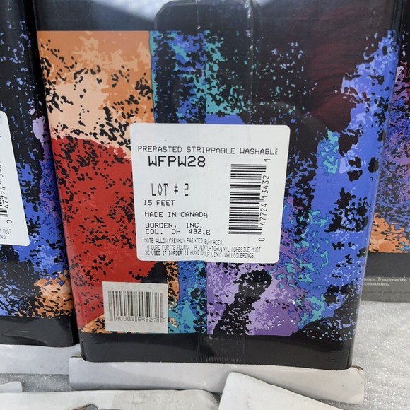 8x Design Perspectives Wallpaper Border, Modern Color Splash 90s, 120 ft Total - Picture 6 of 6